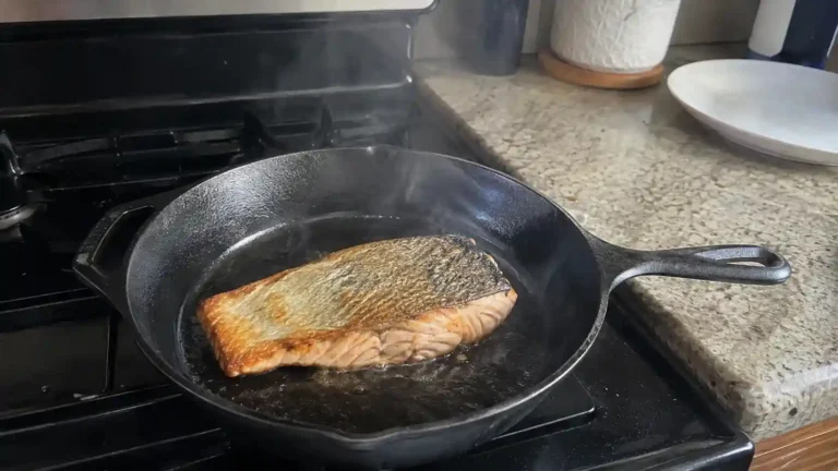 how to cook salmon in a pan — crispy golden skin searing